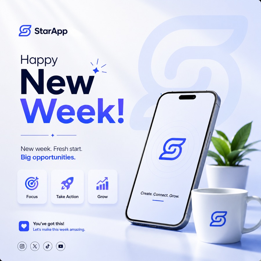 StarApp weekly engagement post: Happy new week